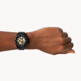 Fossil Bronson Automatic Skeleton Black Dial Black Steel Strap Watch for Men - ME3217 Authentic Buy Shop Now