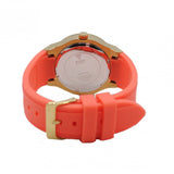Guess Jet Setter Golden Dial Orange Rubber Watch For Women - W0564L2 Authentic Buy Shop Now
