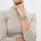 Michael Kors Whitney Quartz Black Dial Two Tone Steel Strap Watch For Women - MK6743 Authentic Buy Shop Now