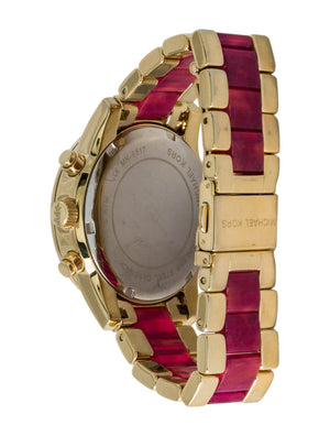 Michael Kors Ritz Chronograph Gold Dial Two Tone Steel Strap Watch For Women - MK6517 Authentic Buy Shop Now