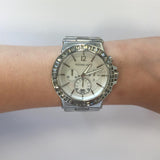 Michael Kors Dylan Glitz Chronograph White Dial Silver Steel Strap Watch For Women - MK5411 Authentic Buy Shop Now