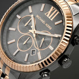 Michael Kors Lexington Chronograph Blue Dial Silver Steel Strap Watch For Men - MK8689 Authentic Buy Shop Now
