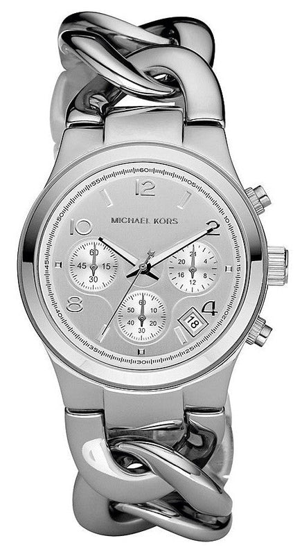 Michael Kors Runway Twist Silver Dial Silver Stainless Steel Strap Watch for Women - MK3149 Authentic Buy Shop Now