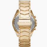 Michael Kors Whitney Chronograph Gold Dial Gold Steel Strap Watch For Women - MK6729 Authentic Buy Shop Now