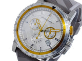 Burberry Belt Chronograph Silver Dial Brown Rubber Strap Watch For Men - BU9811 Authentic Buy Shop Now