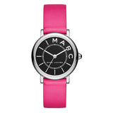 Marc Jacobs Roxy Black Dial Pink Leather Strap Watch for Women - MJ1540 Authentic Buy Shop Now