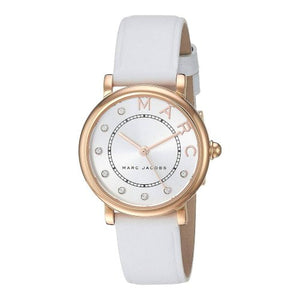 Marc Jacobs Roxy Silver Dial White Leather Strap Watch for Women - MJ1634 Authentic Buy Shop Now
