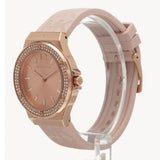 Michael Kors Mini Lennox Three-Hand Rose Gold Dial Pink Silicone Strap Watch For Women - MK7282 Authentic Buy Shop Now