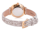 Michael Kors Pyper Quartz Silver Dial White Leather Strap Watch For Women - MK1037 Authentic Buy Shop Now
