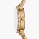 Michael Kors Three Hand Silver Dial Gold Steel Strap Watch for Women - MK1051 Authentic Buy Shop Now
