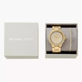 Michael Kors Camille Three-Hand Crystals Gold Dial Gold Steel Strap Watch for Women - MK1067 Authentic Buy Shop Now