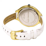 Michael Kors Slim Runway White Dial White Leather Strap Watch For Women - MK2273 Authentic Buy Shop Now