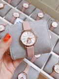 Michael Kors Petite Portia Silver Dial Pink Rubber Strap Watch For Women - MK2735 Authentic Buy Shop Now
