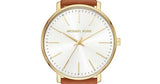 Michael Kors Pyper Quartz Silver Dial Brown Leather Watch For Women - MK2740 Authentic Buy Shop Now