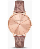 Michael Kors Addyson Quartz Rose Gold Dial Pink Leather Strap Watch for Women - MK2953 Authentic Buy Shop Now