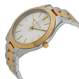 Michael Kors Runway Slim Silver Dial Two Tone Stainless Steel Strap Watch for Women - MK3198 Authentic Buy Shop Now