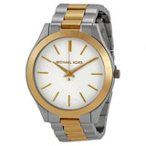 Michael Kors Runway Slim Silver Dial Two Tone Stainless Steel Strap Watch for Women - MK3198 Authentic Buy Shop Now