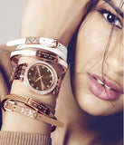 Michael Kors Darci Brown Dial Rose Gold Stainless Steel Strap Watch for Women - MK3217 Authentic Buy Shop Now