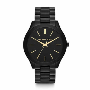 Michael Kors Slim Runway Black Dial Black Stainless Steel Strap Watch for Women - MK3221 Authentic Buy Shop Now