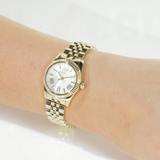 Michael Kors Lexington Quartz Silver Dial Gold Steel Strap Watch For Women - MK3229 Authentic Buy Shop Now
