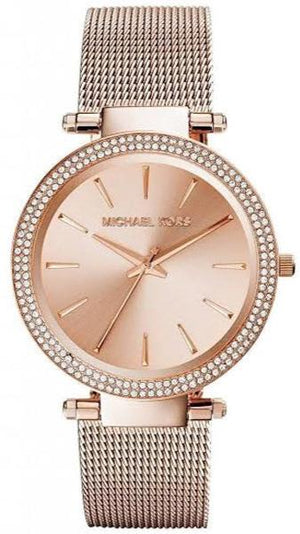 Michael Kors Darci Rose Gold Dial Rose Gold Mesh Bracelet Watch for Women - MK3369 Authentic Buy Shop Now