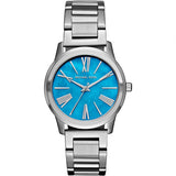 Michael Kors Hartman Quartz Blue Dial Silver Steel Strap Watch For Women - MK3519 Authentic Buy Shop Now
