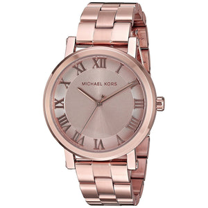 Michael Kors Norie Rose Gold Dial Rose Gold Steel Strap Watch for Women - MK3561 Authentic Buy Shop Now