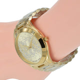 Michael Kors Slim Runway Gold Dial Gold Steel Strap Watch for Women - MK3590 Authentic Buy Shop Now