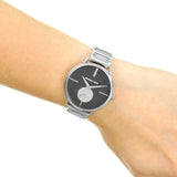 Michael Kors Portia Black Dial Silver Steel Strap Watch for Women - MK3638 Authentic Buy Shop Now