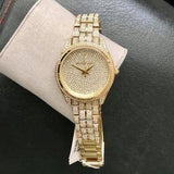 Michael Kors Lauryn Crystals Gold Dial Gold Steel Strap Watch For Women - MK3930 Authentic Buy Shop Now