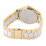 Michael Kors Slim Runway Quartz White Dial Two Tone Steel Strap Watch For Women - MK4295 Authentic Buy Shop Now