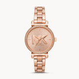 Michael Kors Sofie Quartz Rose Gold Dial Rose Gold Steel Strap Watch For Women - MK4335 Authentic Buy Shop Now