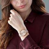 Michael Kors Pyper Quartz Rose Gold Dial Rose Gold Mesh Strap Watch For Women - MK4340 Authentic Buy Shop Now