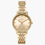 Michael Kors Melissa Quartz Gold Dial Gold Steel Strap Watch for Women - MK4368 Authentic Buy Shop Now