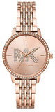 Michael Kors Melissa Pave Quartz Rose Gold Dial Rose Gold Steel Strap Watch for Women - MK4372 Authentic Buy Shop Now