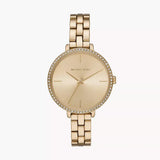 Michael Kors Charley Three-Hand Quartz Gold Dial Gold Steel Strap Watch for Women - MK4399 Authentic Buy Shop Now