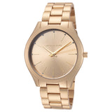 Michael Kors Slim Runway Quartz Gold Dial Gold Steel Strap Watch For Women - MK4501 Authentic Buy Shop Now