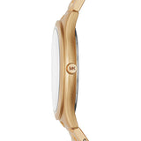 Michael Kors Slim Runway Quartz Gold Dial Gold Steel Strap Watch For Women - MK4501 Authentic Buy Shop Now