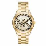 Michael Kors Runway Gold Dial Gold Steel Strap Watch For Women - MK4561 Authentic Buy Shop Now