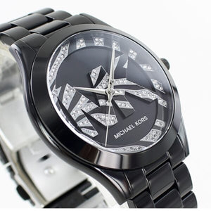 Michael Kors Runway Quartz Black Dial Black Steel Strap Watch For Women - MK4562 Authentic Buy Shop Now