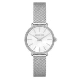 Michael Kors Pyper Quartz Mother of Pearl White Dial Silver Mesh Strap Watch For Women - MK4618 Authentic Buy Shop Now