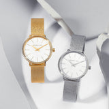 Michael Kors Pyper Quartz Mother of Pearl White Dial Gold Mesh Bracelet Watch For Women - MK4619 Authentic Buy Shop Now