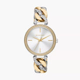 Michael Kors Catelyn Three-Hand Crystals Silver Dial Two Tone Steel Strap Watch for Women - MK4633 Authentic Buy Shop Now