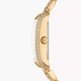 Michael Kors Emery Three-Hand Crystals Silver Dial Gold Steel Strap Watch for Women - MK4640 Authentic Buy Shop Now