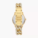 Michael Kors Layton Multifunction Glitz Silver Dial Gold Steel Strap Watch for Women - MK4653 Authentic Buy Shop Now