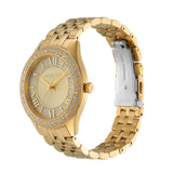 Michael Kors Harlowe Three-Hand Quartz Gold Dial Gold Steel Strap Watch For Women - MK4709 Authentic Buy Shop Now