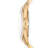 Michael Kors Harlowe Three-Hand Quartz Gold Dial Gold Steel Strap Watch For Women - MK4709 Authentic Buy Shop Now