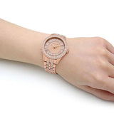 Michael Kors Harlowe Rose Gold Dial Rose Gold Steel Strap Watch For Women - MK4710 Authentic Buy Shop Now