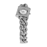 Michael Kors Chain Lock Pave Silver Dial Silver Steel Strap Watch For Women - MK4718 Authentic Buy Shop Now