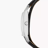 Michael Kors Empire Three-Hand Silver Dial Black Leather Strap Watch For Women - MK4722 Authentic Buy Shop Now